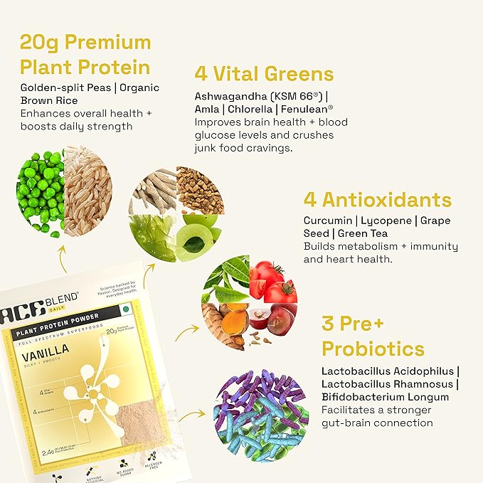 Ace Blend Premium Plant Protein Daily (Vanila)