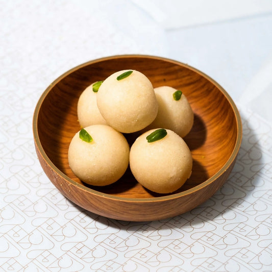 Mishtaa - Almond Laddoos (Sugar / Nolen Gud)