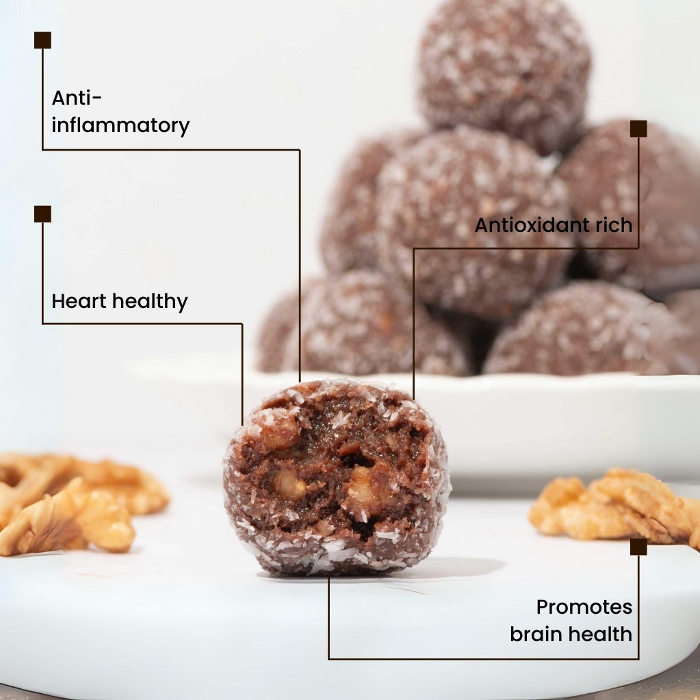 Mishtaa - Cocoa Walnut Laddoos (Sugar)