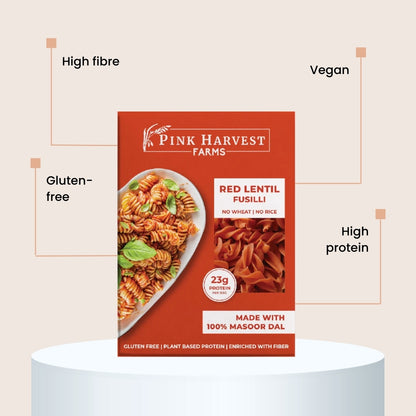 Pink Harvest Farms: Red Lentil Fusilli