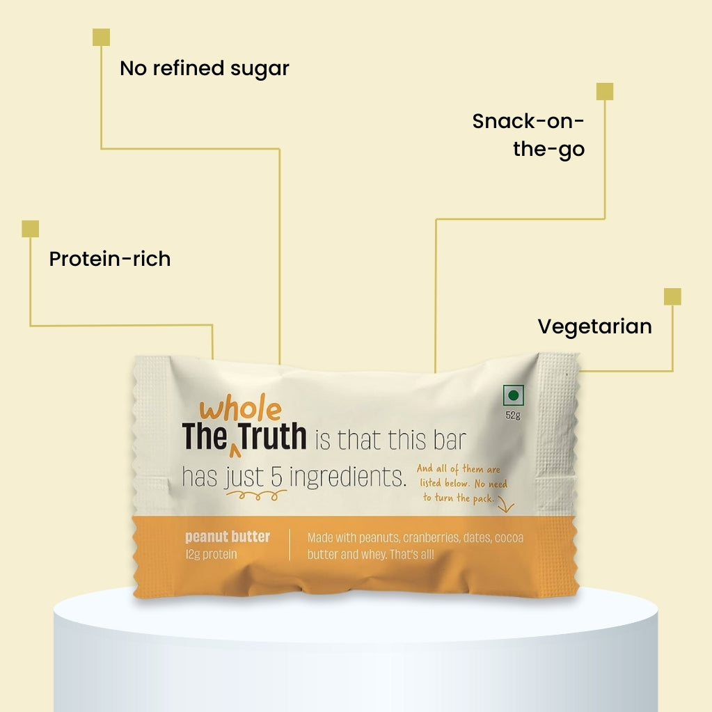 The Whole Truth: Energy Bar - Peanut Butter 12g Protein